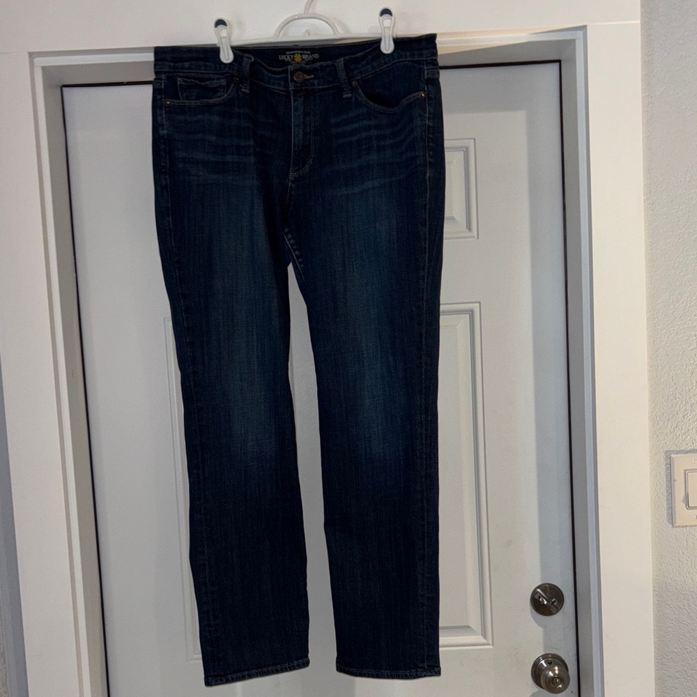 Lucky Brand Women's Dark Indigo Straight Leg Jeans